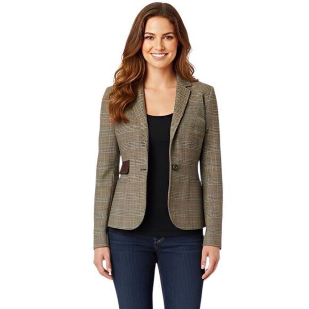 Merona Womens Blazer Jacket Small  Preppy Professor Librarian Y2k 70's Inspired
